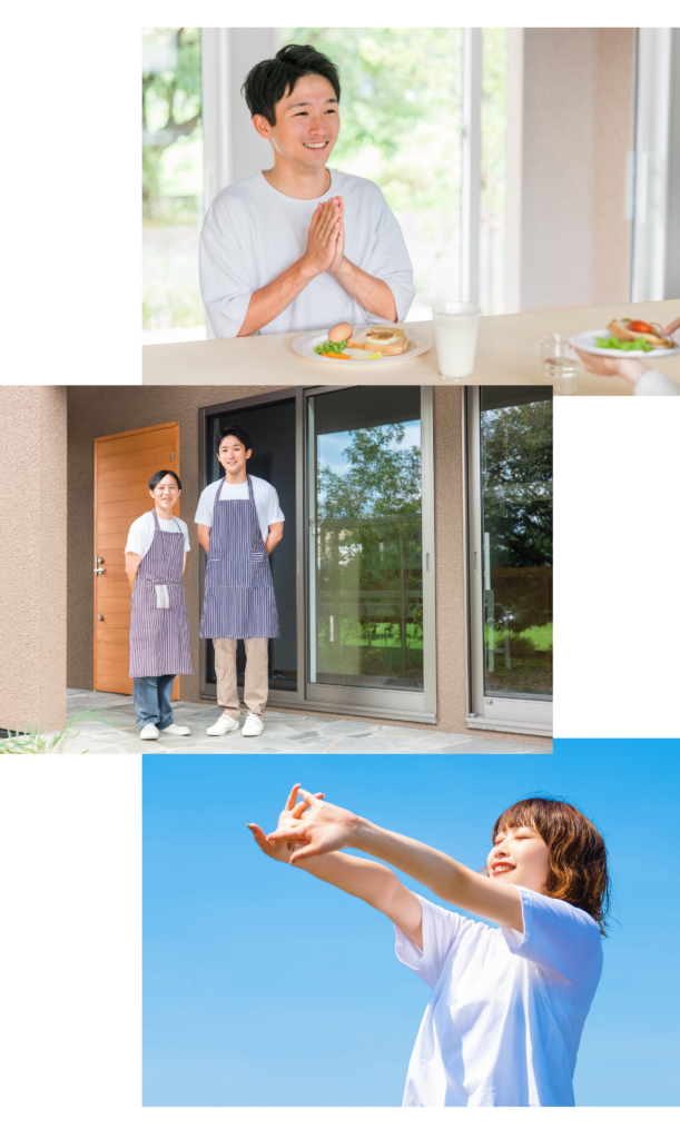 花笑み入居者さまとスタッフのイメージ写真