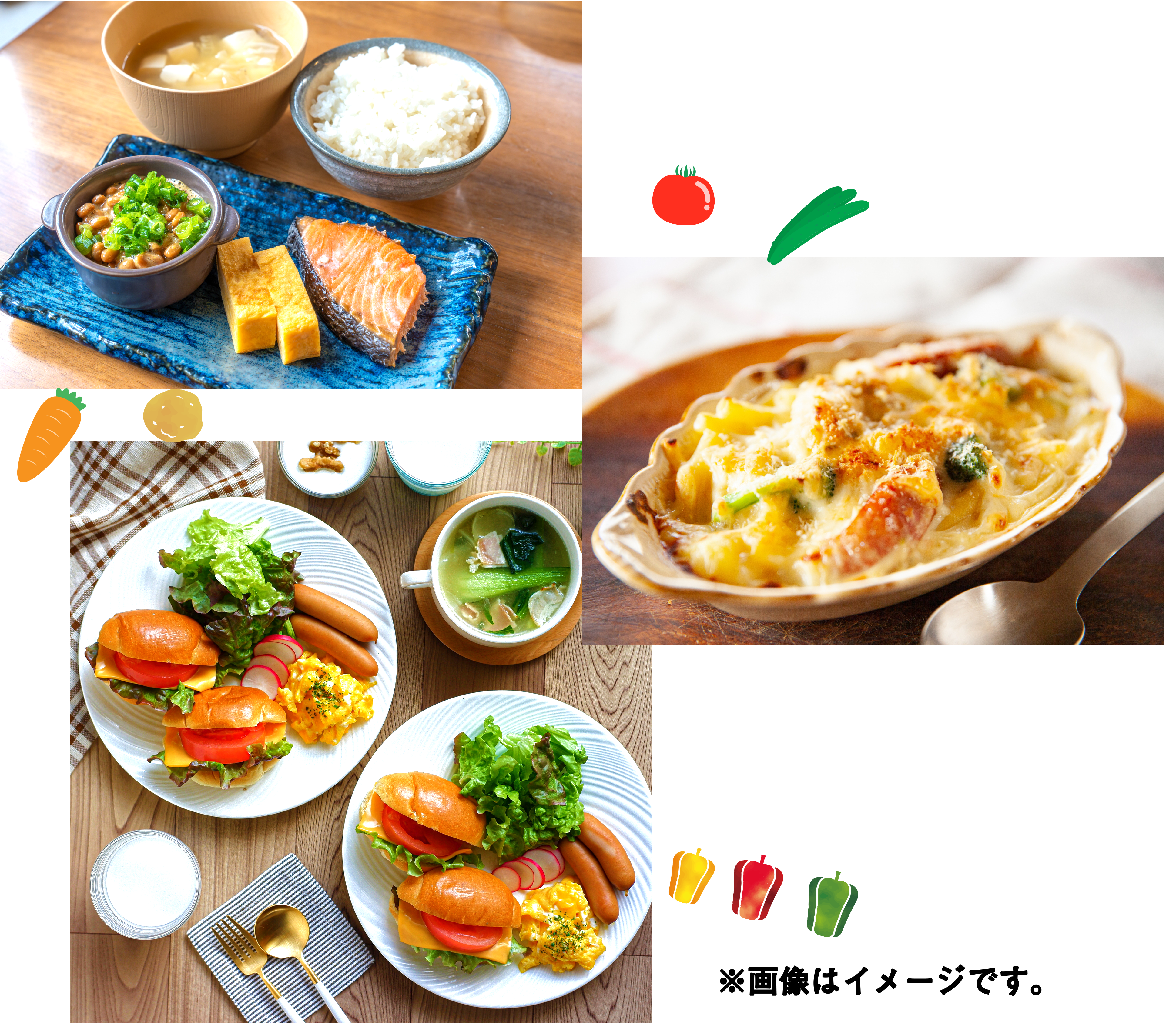 美味しそうな料理の画像