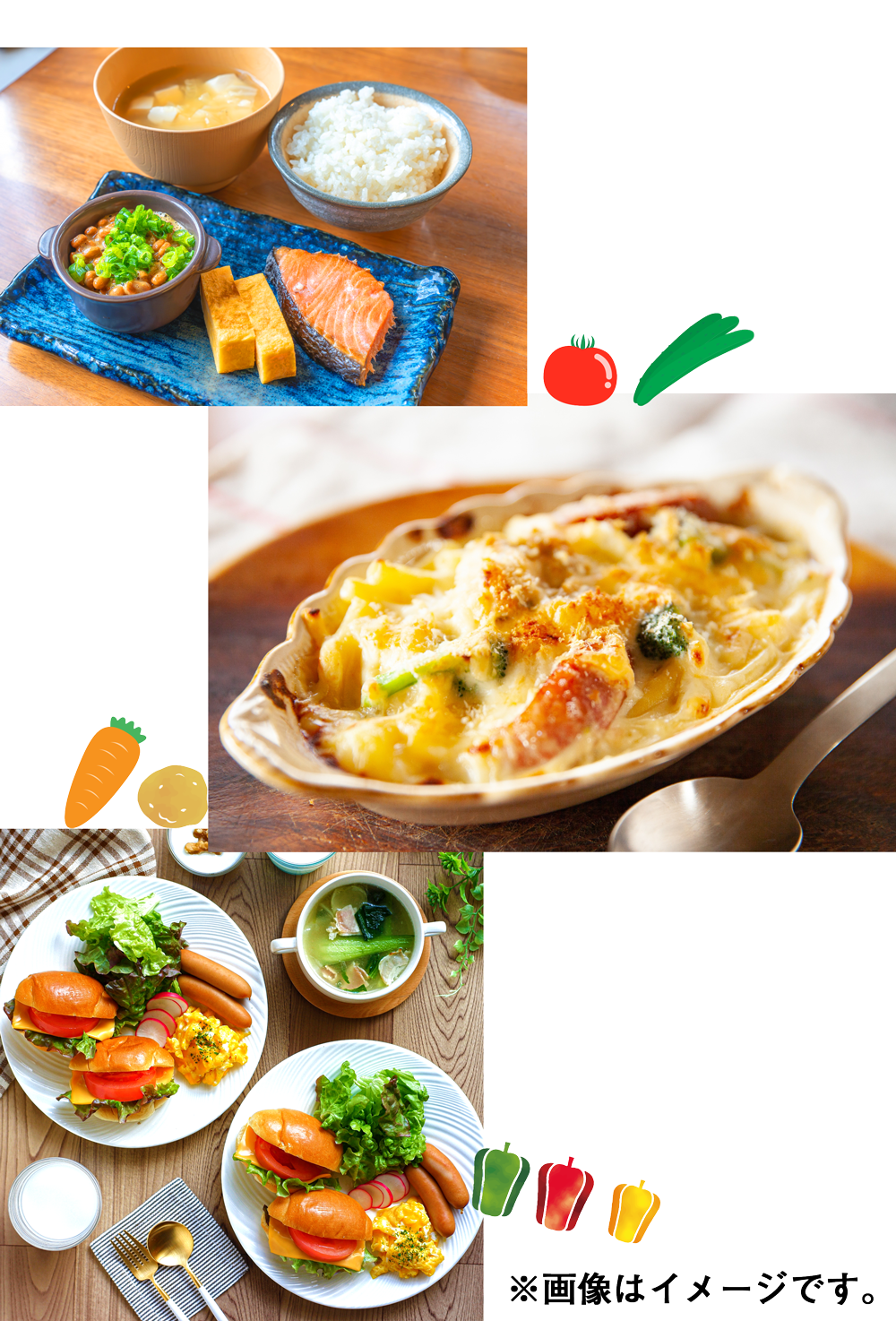 美味しそうな料理の画像
